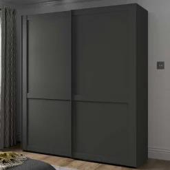 Kleiderschrank 2 Schiebetüren Hierro