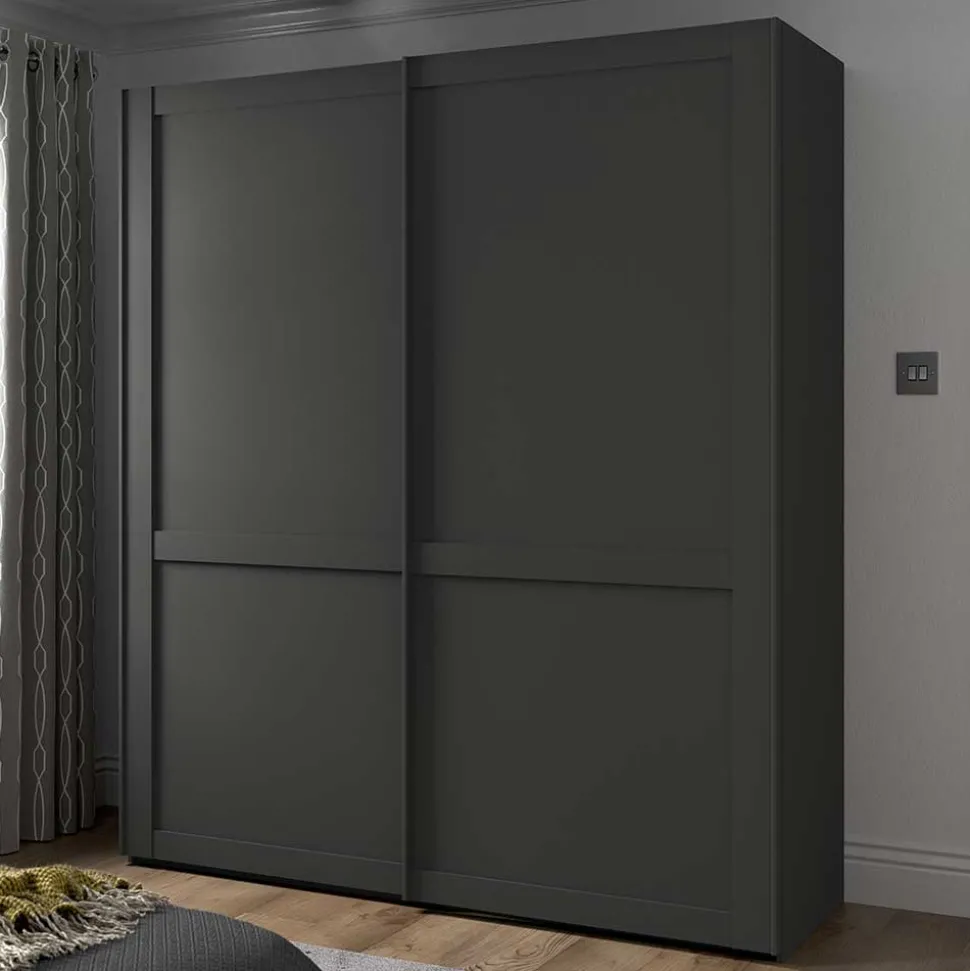 Kleiderschrank 2 Schiebetüren Hierro