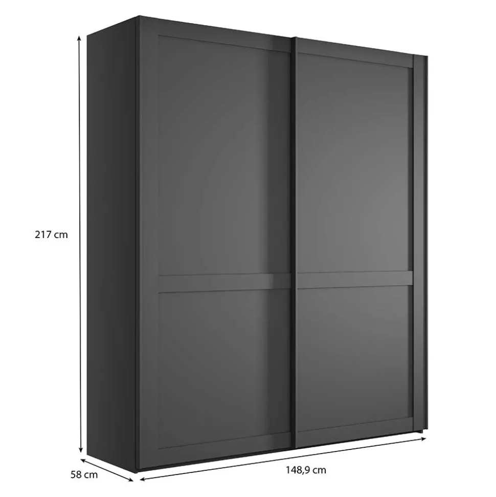 Kleiderschrank 2 Schiebetüren Hierro