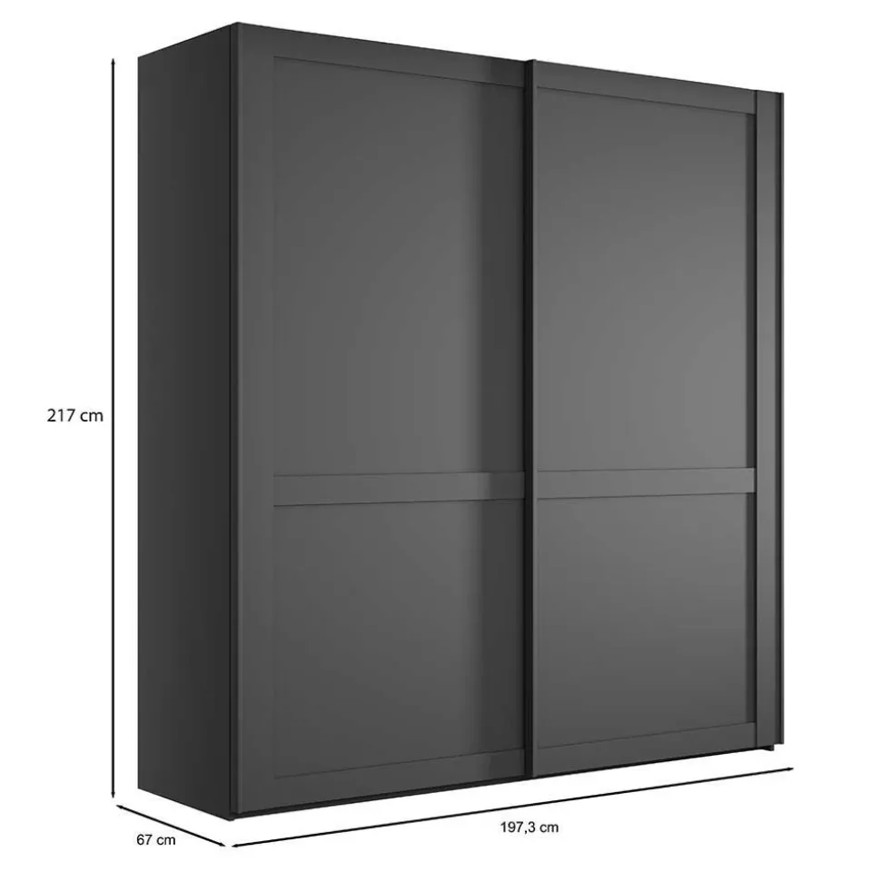 Kleiderschrank 2 Schiebetüren Hierro