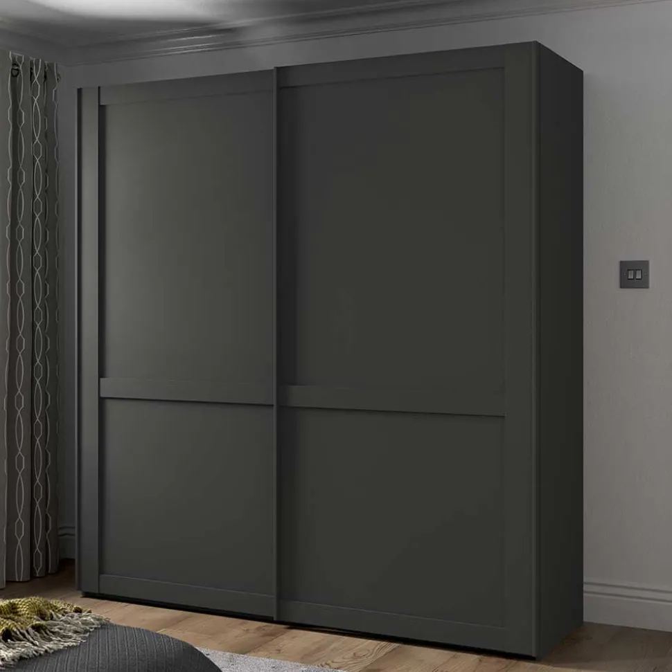 Kleiderschrank 2 Schiebetüren Hierro