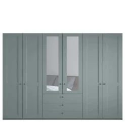 Kleiderschrank graugrün Landhaus Forjan