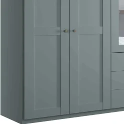 Kleiderschrank graugrün Landhaus Forjan