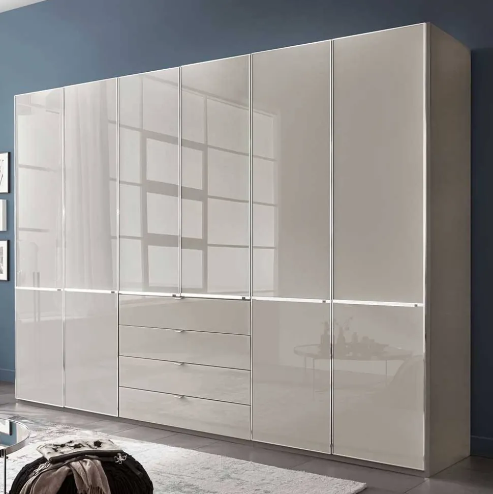 Kleiderschrank hellgrau Voscona