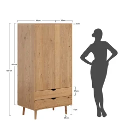 Kleiderschrank Holz Arora