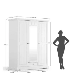 Kleiderschrank Holz Corao
