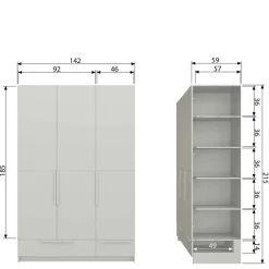 Kleiderschrank Holz Drovens