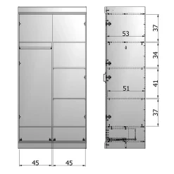 Kleiderschrank Holz Olcian
