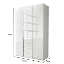 Kleiderschrank in Weiß Bean