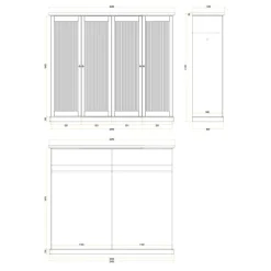Kleiderschrank massiv Phelix