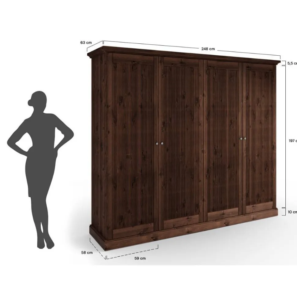 Kleiderschrank massiv Phelix