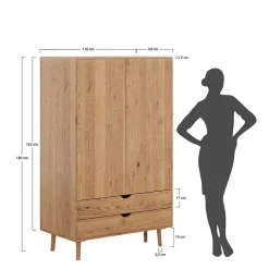 Kleiderschrank Massivholz Arora