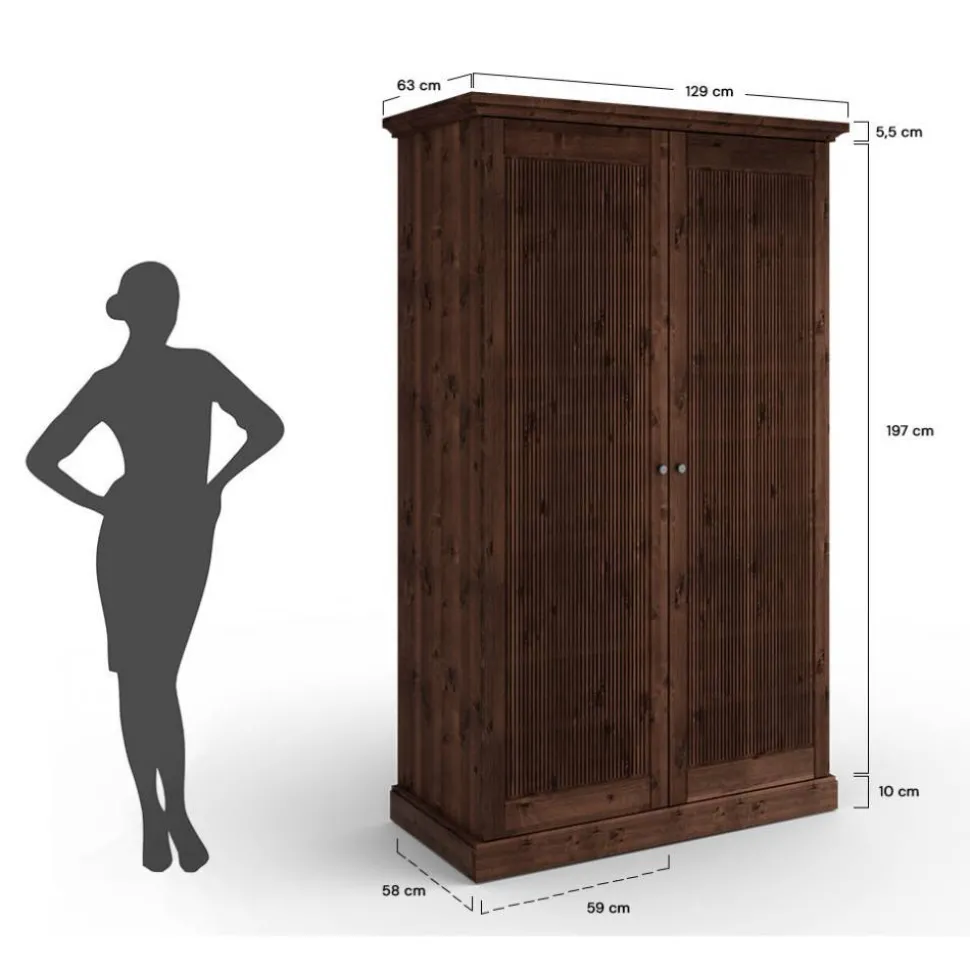 Kleiderschrank Massivholz Phelix