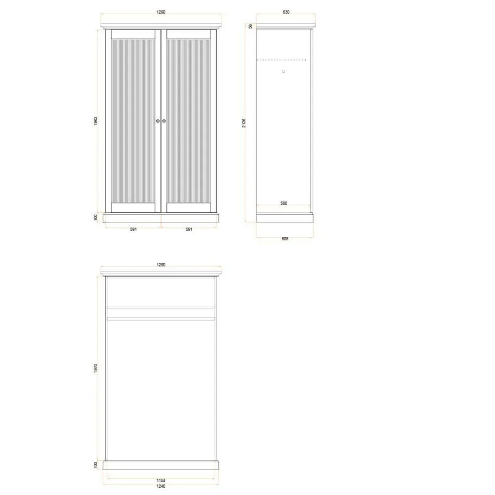 Kleiderschrank Massivholz Phelix