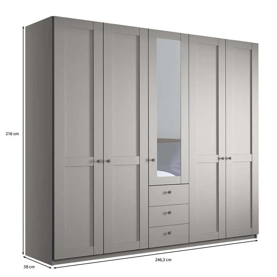Kleiderschrank mit Spiegel Saconso