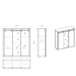 Kleiderschrank rustikal Studiana