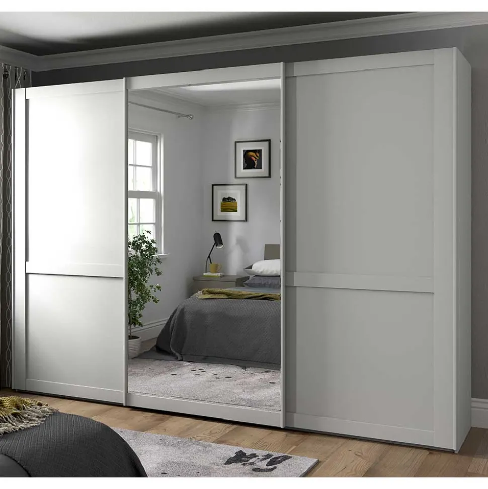 Kleiderschrank Schwebetüren weiß Tudana