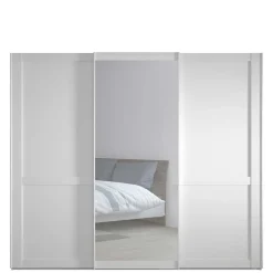 Kleiderschrank Schwebetüren weiß Tudana
