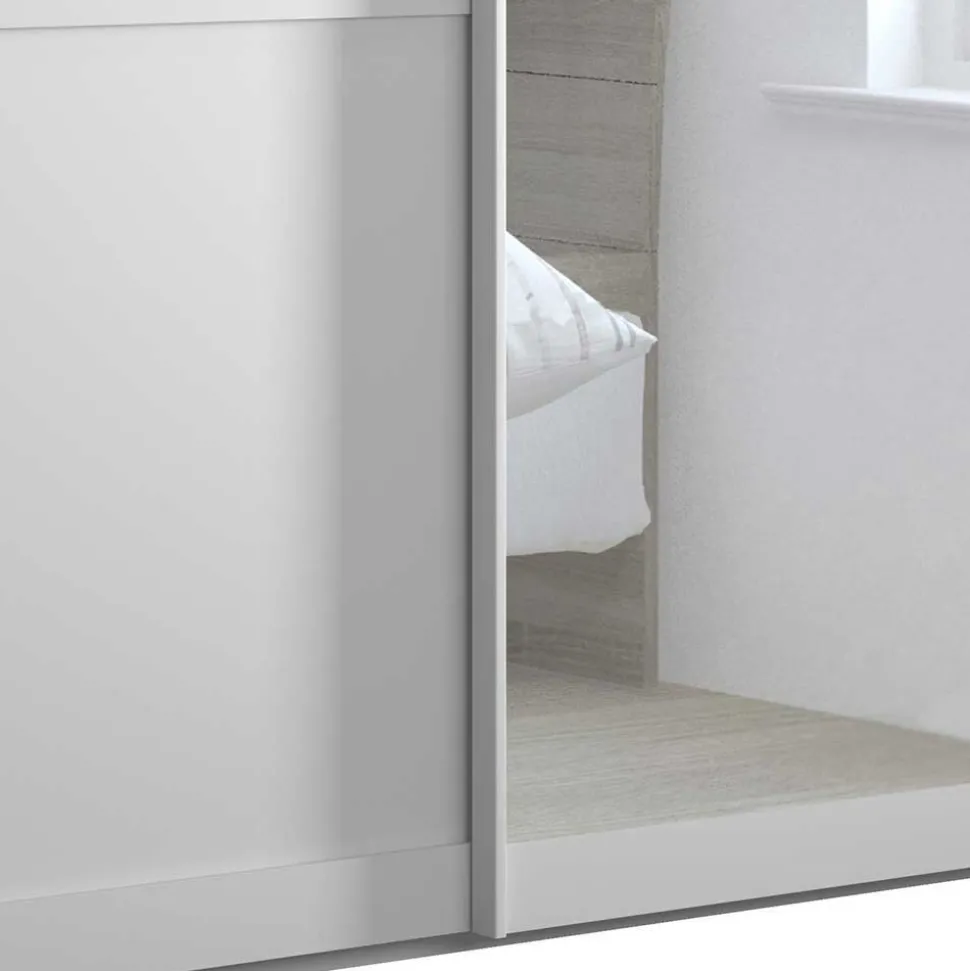 Kleiderschrank Schwebetüren weiß Tudana
