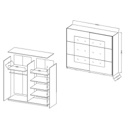 Kleiderschrank Schwebetüren Susianna