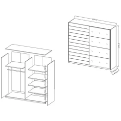 Kleiderschrank Schwebetüren Salassos