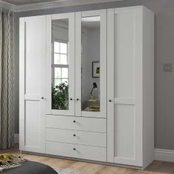 Kleiderschrank weiss Tudana