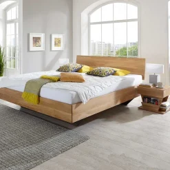 Kufen Holzbett mit Nachttischen Driven