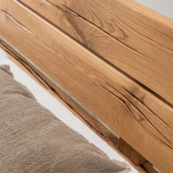 Landhaus Balken Bett massiv Linie