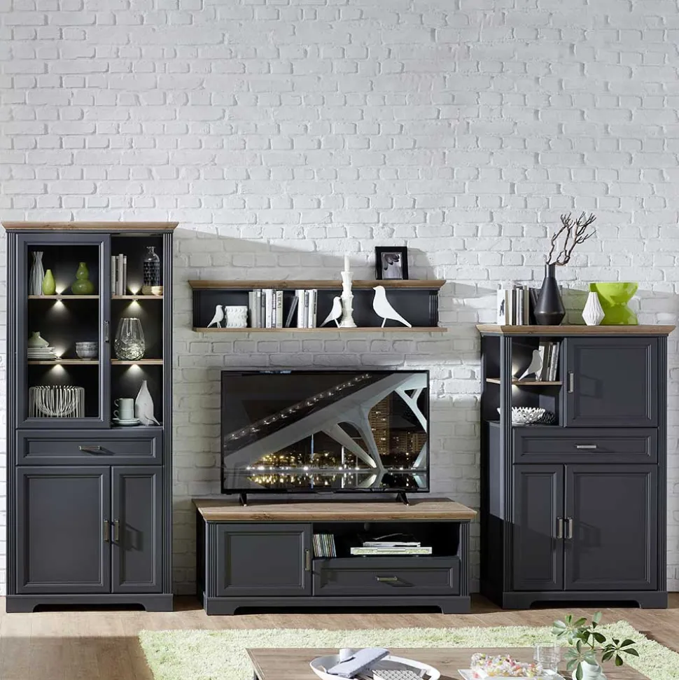 Landhaus Design Wohnwand Valgura