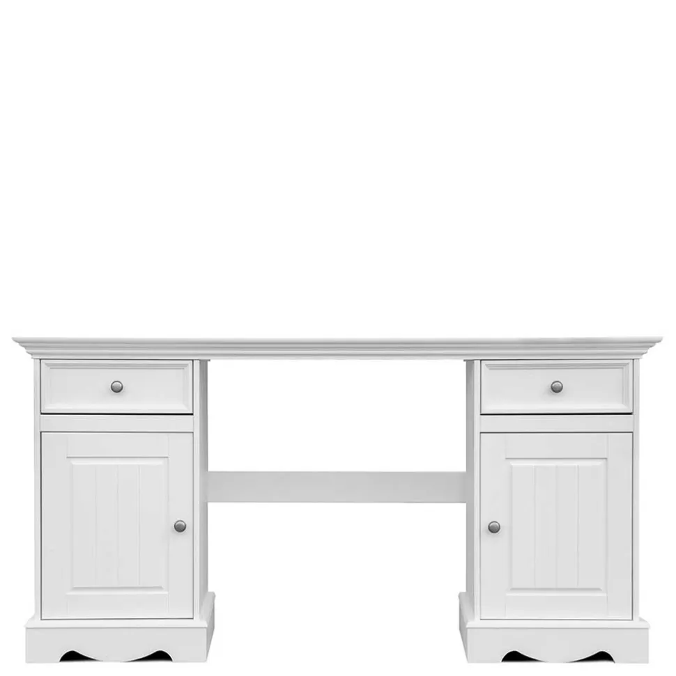 Landhaus Schreibtisch weiss Vomano