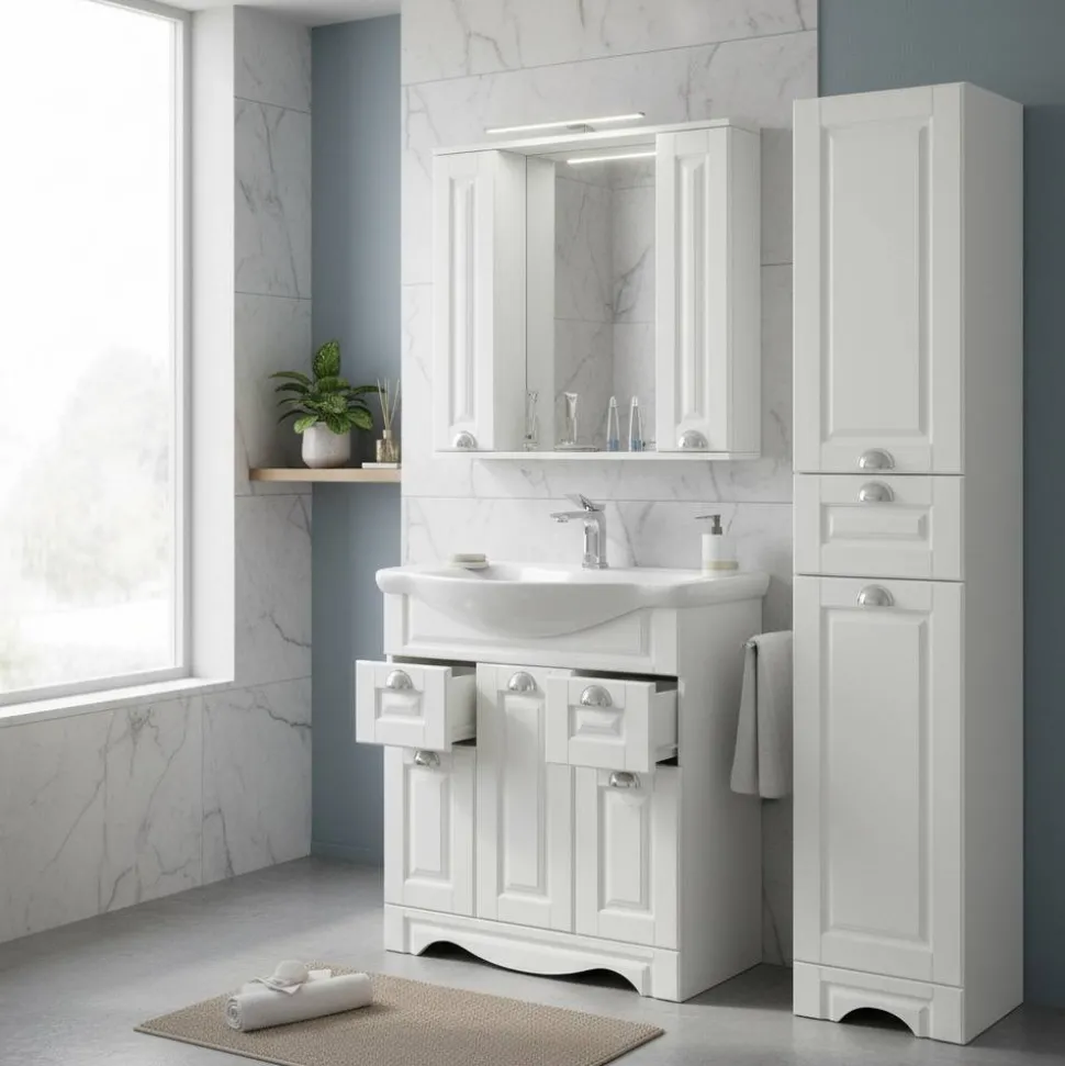 Landhausstil Badezimmermöbel Set Exmadura