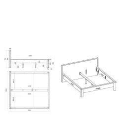 Landhausstil Doppelbett Dionada