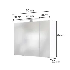 Lichtspiegelschrank Jalexda