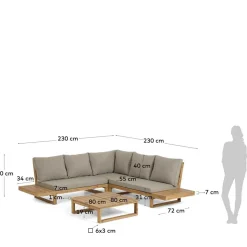 Lounge Ecksofa mit Tisch Vanaea