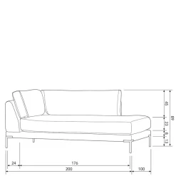 Lounge Element Chaiselongue Beige Imdyano