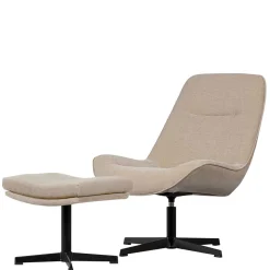 Lounge Sessel mit Hocker Mectilda