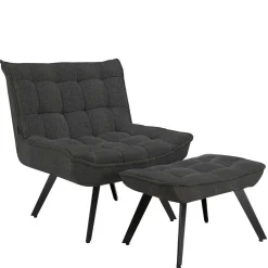 Lounge Sessel mit Hocker Nerella