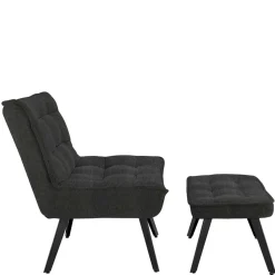 Lounge Sessel mit Hocker Nerella