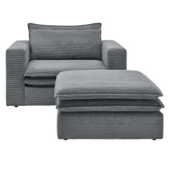 Lounge Sessel mit Hocker Eltusa