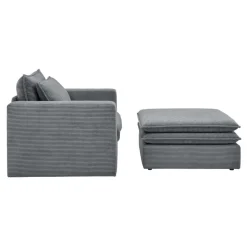 Lounge Sessel mit Hocker Eltusa