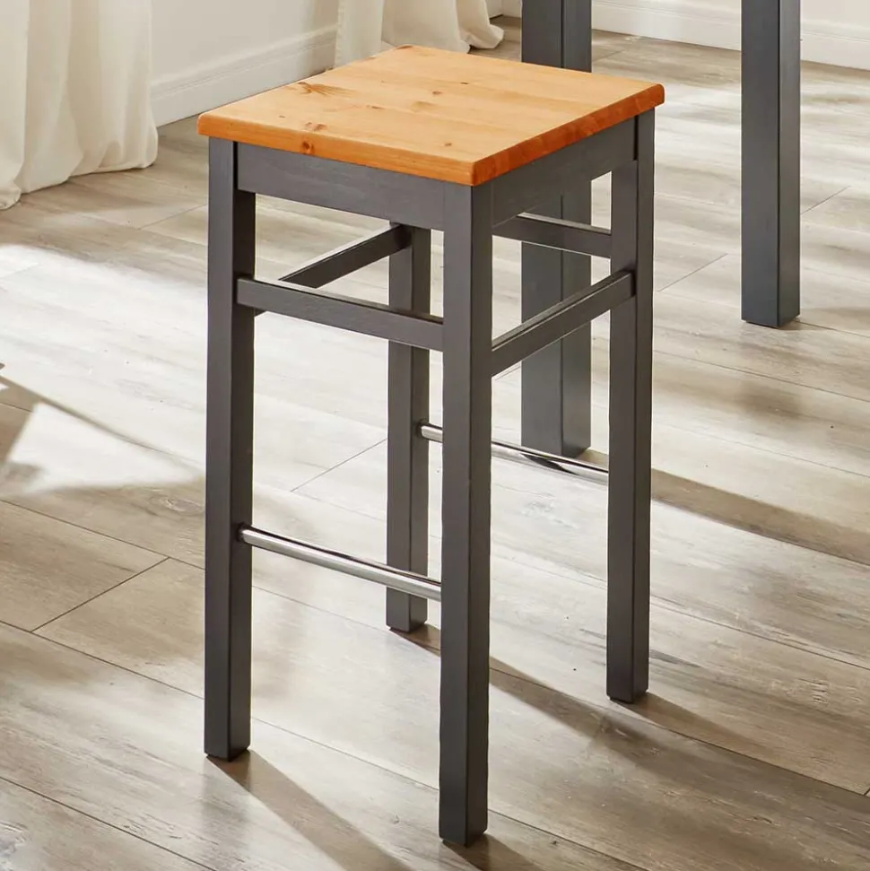 Massivholz Barhocker Candabria