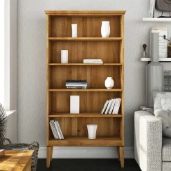 Massivholz Bücherregal Tyvoria