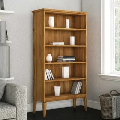 Massivholz Bücherregal Tyvoria