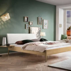 Massivholz Doppelbett Eiche hell Spiaggi