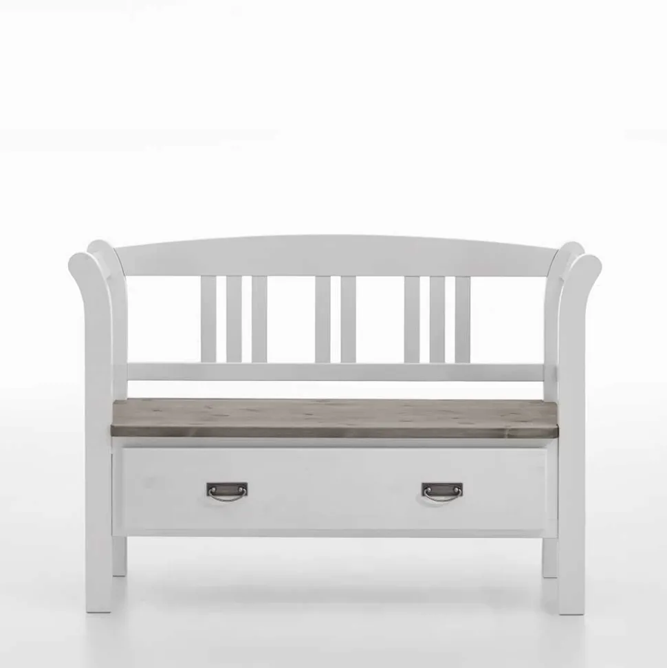 Massivholz Garderobenbank Julan