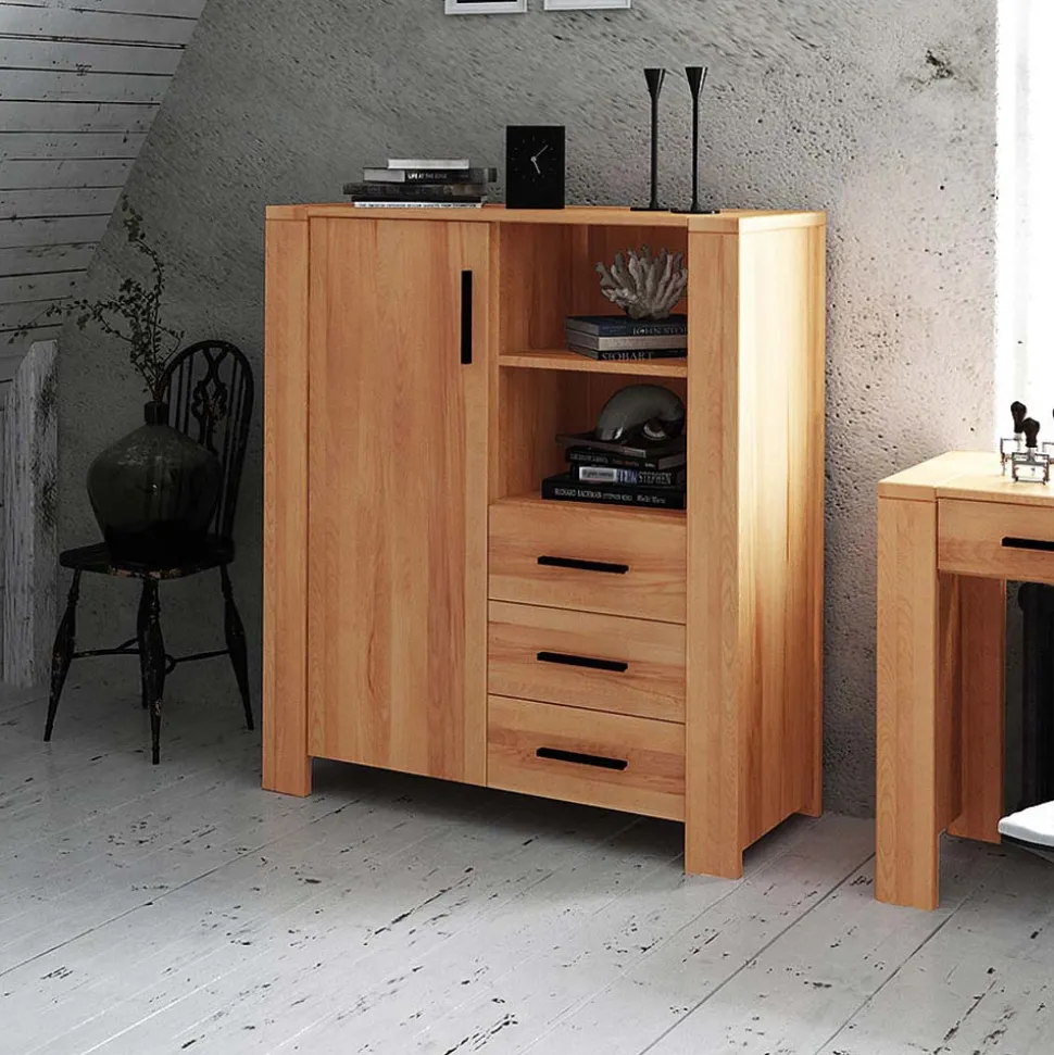 Massivholz Highboard Lasmus