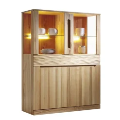 Massivholz Highboard Suvanica
