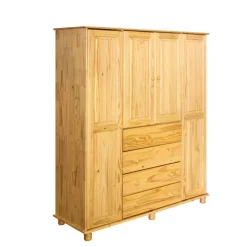 Massivholz Kleiderschrank Plazero