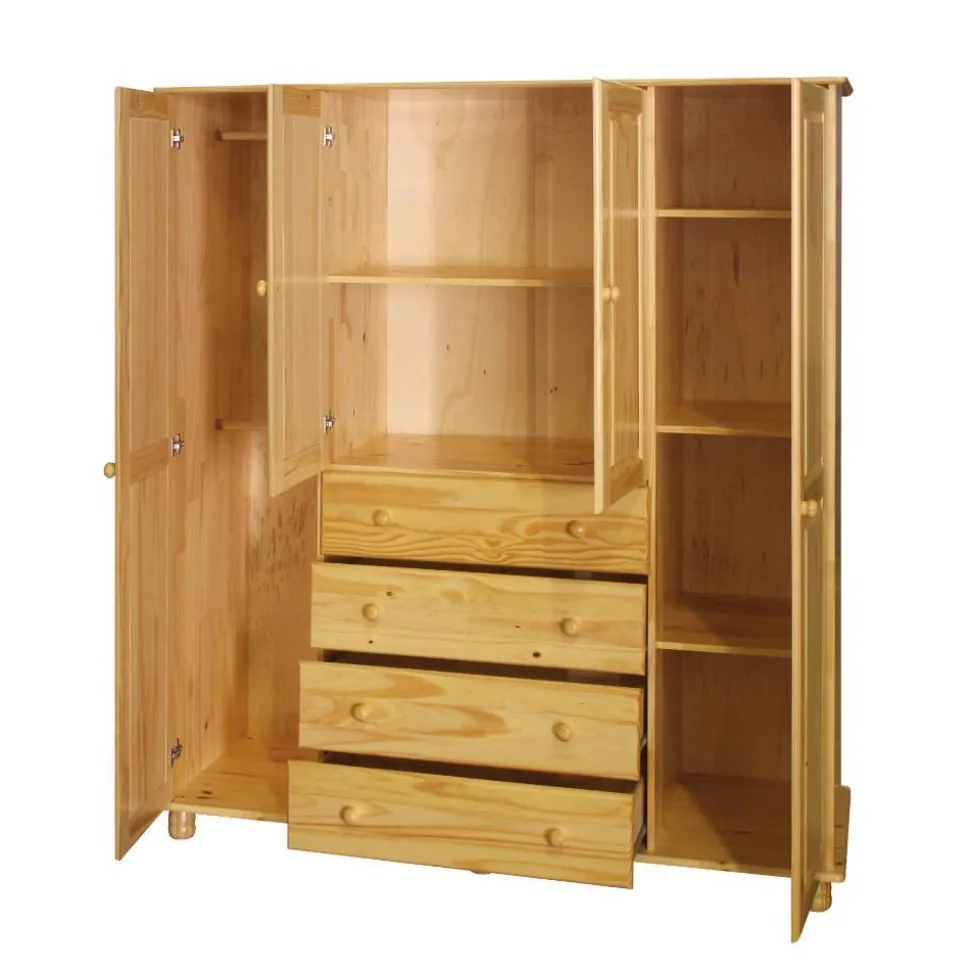 Massivholz Kleiderschrank Plazero