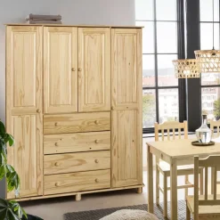 Massivholz Kleiderschrank Plazero